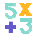 Illustration of numerical operations in math featuring a calculator.