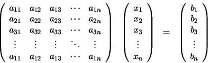 Representación matricial de un Sistema de Ecuaciones Lineales