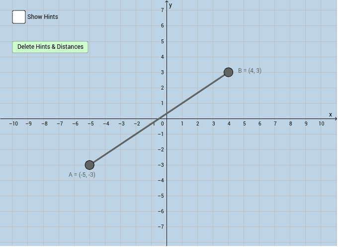 Distance in the Coordinate Plane  Press Enter to start activity