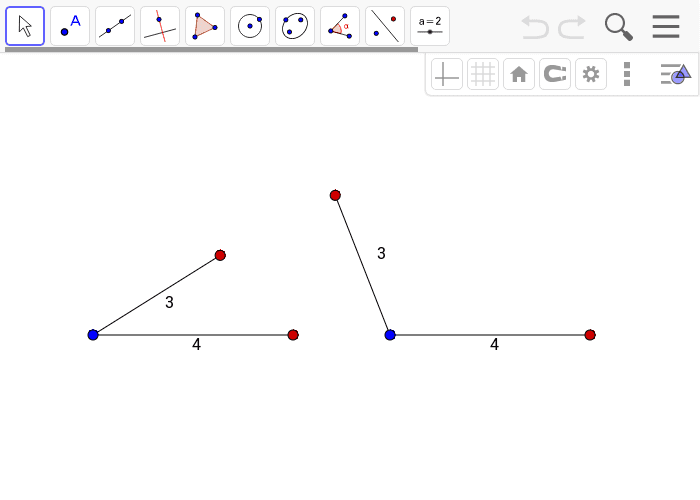 Hint: You can move the red points to change the angles between segments. The blue dots are fixed in place. Press Enter to start activity