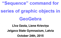 “Sequence” command for series of graphic objects in GeoGebra