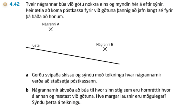 Verkefnið er b-liður eftirfarandi verkefnis í Skala 2B, bls. 31