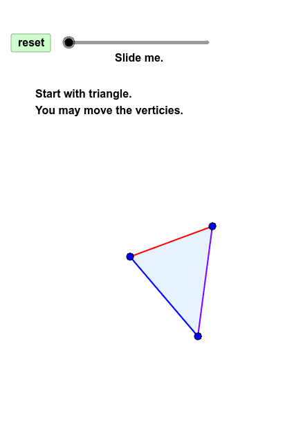 A second point of intersection with mirror image triangles and circumcircles Press Enter to start activity