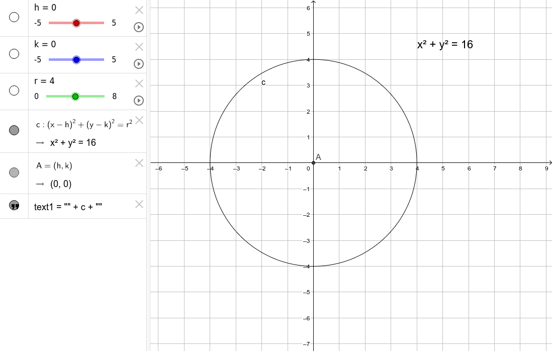 Equation of a Circle Press Enter to start activity
