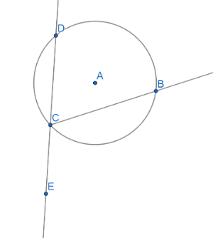 One inscribed angle, and one non-inscribed angle.