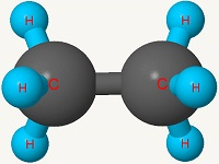 Imagen de una molécula de etano.