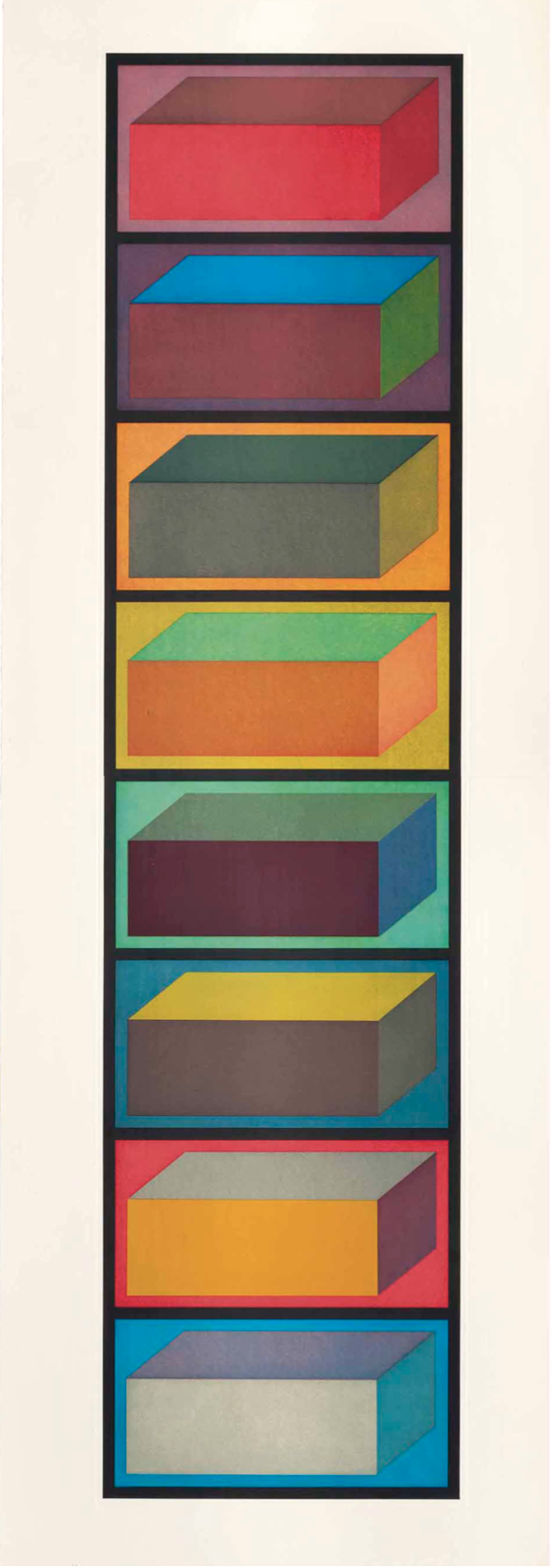 Sol LeWitt. Eight Cubic Rectangles (Diptych), 1995