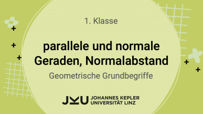 Parallele und normale Geraden/ Normalabstand
