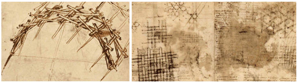 Full 71 y Full 889 del Codex Atlanticus de Leonardo da Vinci.