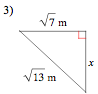 Find the missing side of each Triangle using the Pythagorean Theorem. Leave your answers in simplest radical form.
