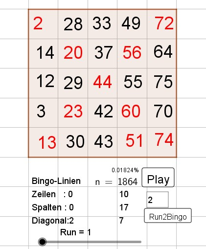 Bingo Run Simulation