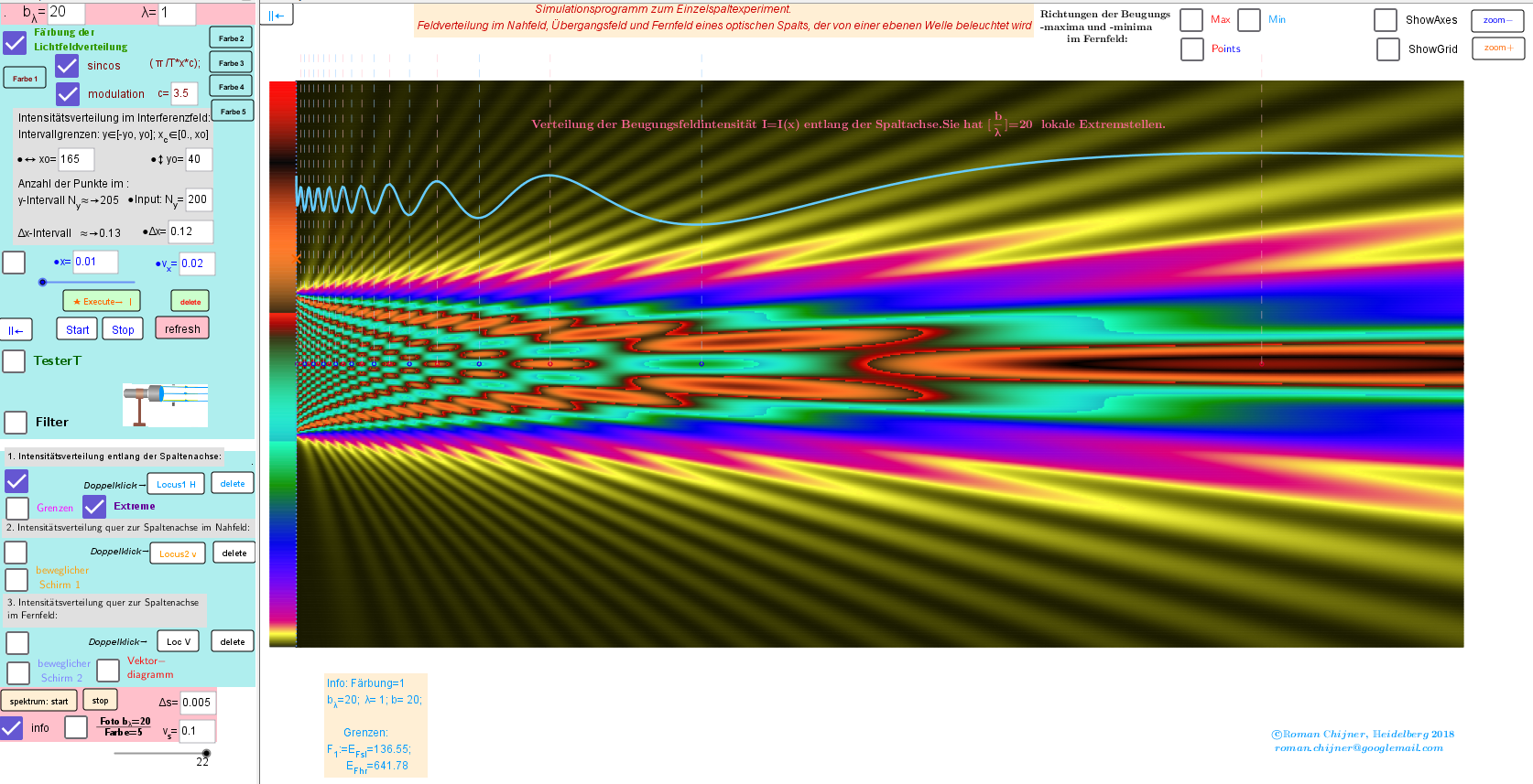  2. Foto b/λ=20, Farbe=1 