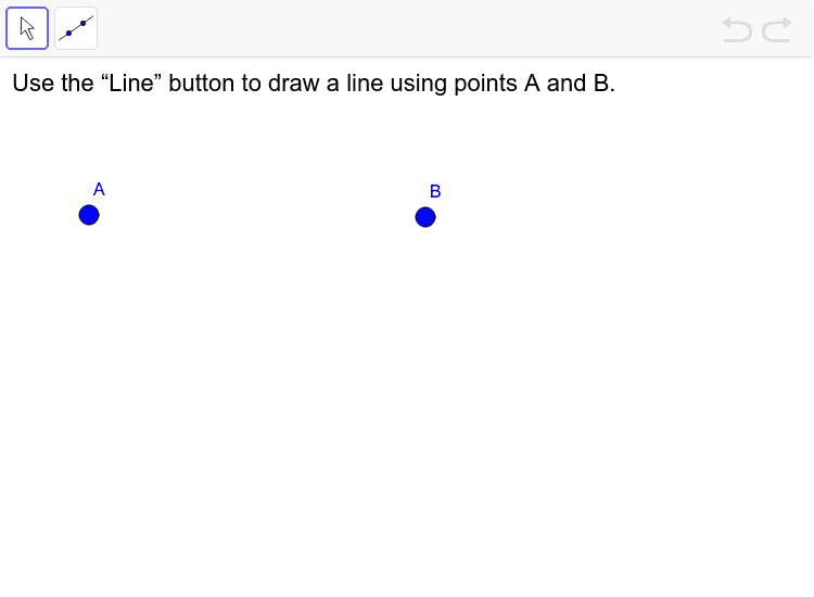 The Line button allows you to draw a line by selecting two points.  Press Enter to start activity