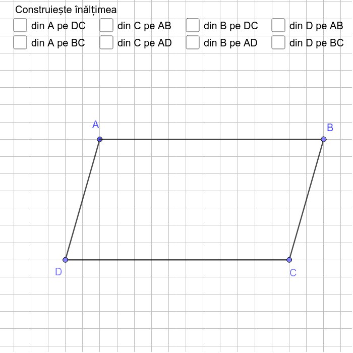 Paralelogram - înălțimi Apăsați Enter pentru a începe activitatea