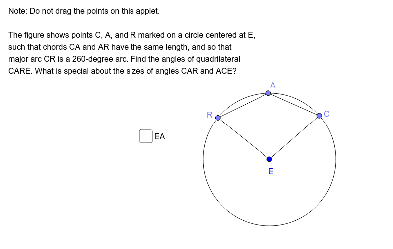 Arcs and Angles: Part 7 Press Enter to start activity