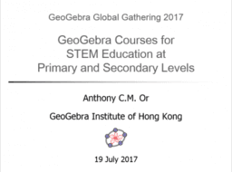 GeoGebra Courses for STEM Education at Primary and Secondary