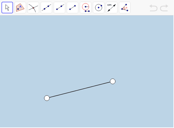 Step 3: Construct a Perpendicular Bisector using what you learned in video and the Geogebra tools below Press Enter to start activity