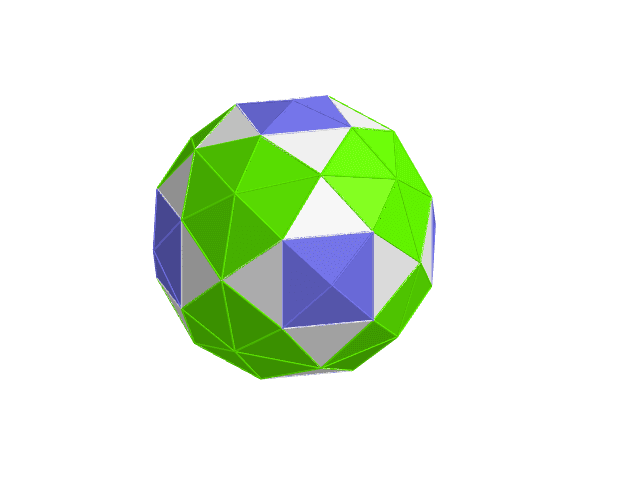 Esfera geodésica 2V construida a partir de un hexaedro Presiona Intro para comenzar la actividad