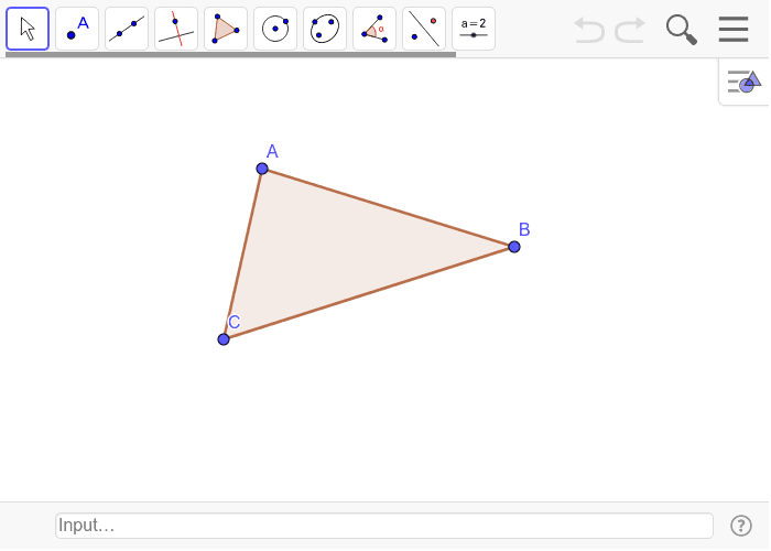 Construct the centroid. Move the triangles vertices around, what do you notice? Press Enter to start activity