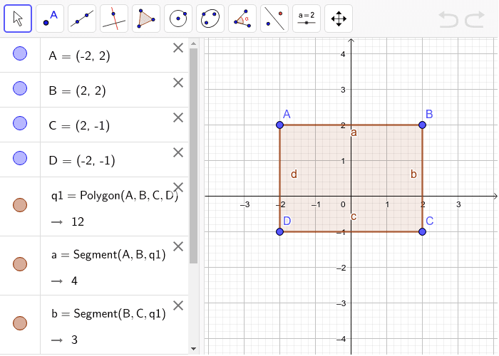 Making Triangles- Try making triangle(s) inside the square by connecting the vertices of the shape using the Segment tool of Geogebra. (Hint: you shouldn't have segments overlapping) Press Enter to start activity