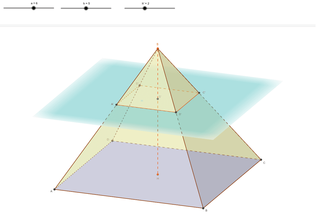 Section Dune Pyramide 3d Geogebra