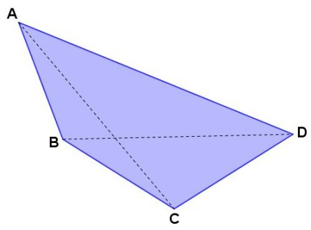 Na figura acima, os segmentos AC  e BD  são diagonais.
