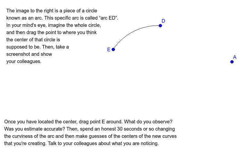 Arcs and Angles: Part 1 Press Enter to start activity