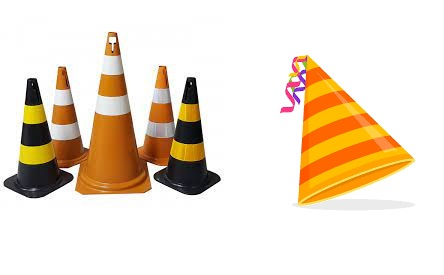 Exemplos de figuras com formatos de cones