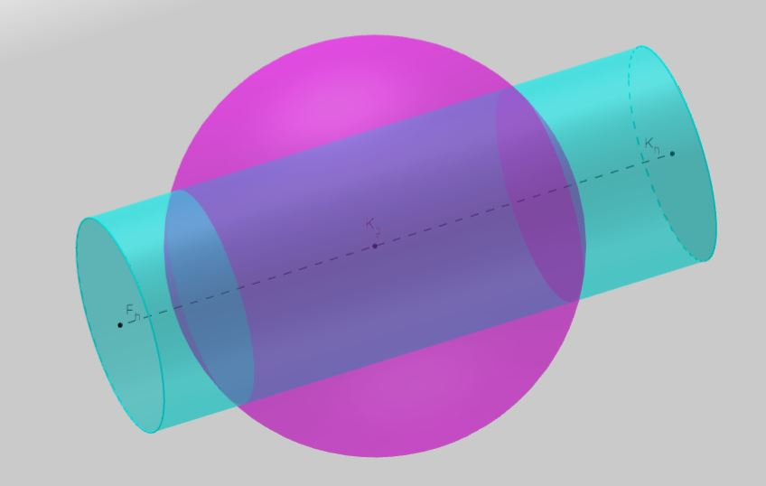 [list][/list][i][size=100]If the axis of the cylinder passes through the center of the sphere, the intersection curve consists of two circles.[/size][/i]