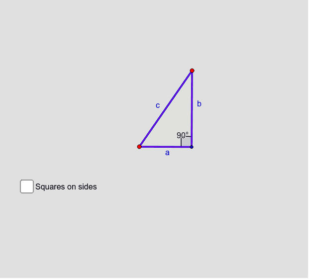Verification of Pythagoras Theorem Press Enter to start activity