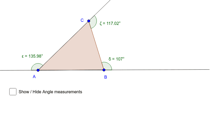 Property of the exterior angle of the triangle Press Enter to start activity