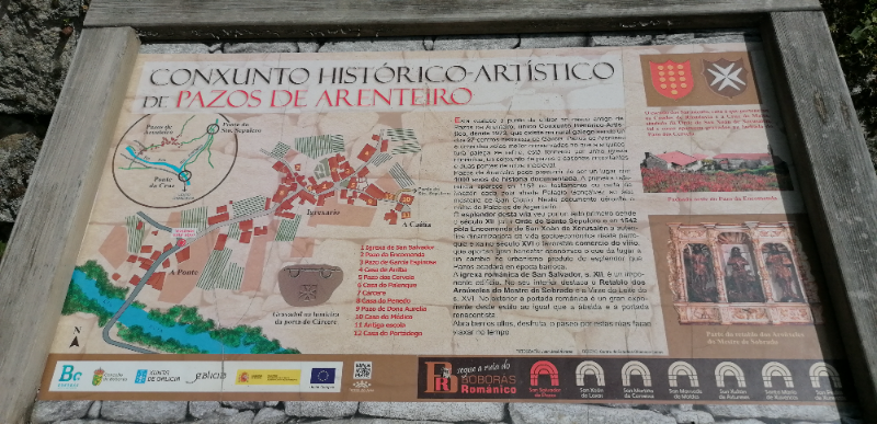 Panel del lugar de Pazos de Arenteiro (Ourense)