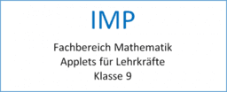 IMP 9 - Applets für Lehrkräfte