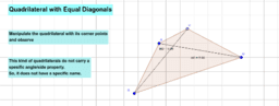 Quadrilaterals with Diagonal Properties