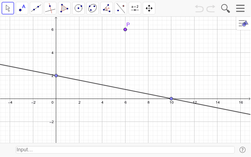 Construct a line parallel to the one below that passes through the point P Press Enter to start activity