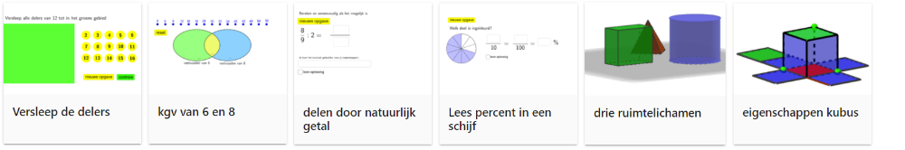 rekenen en meten in het vijfde leerjaar... enkele schermafbeeldingen