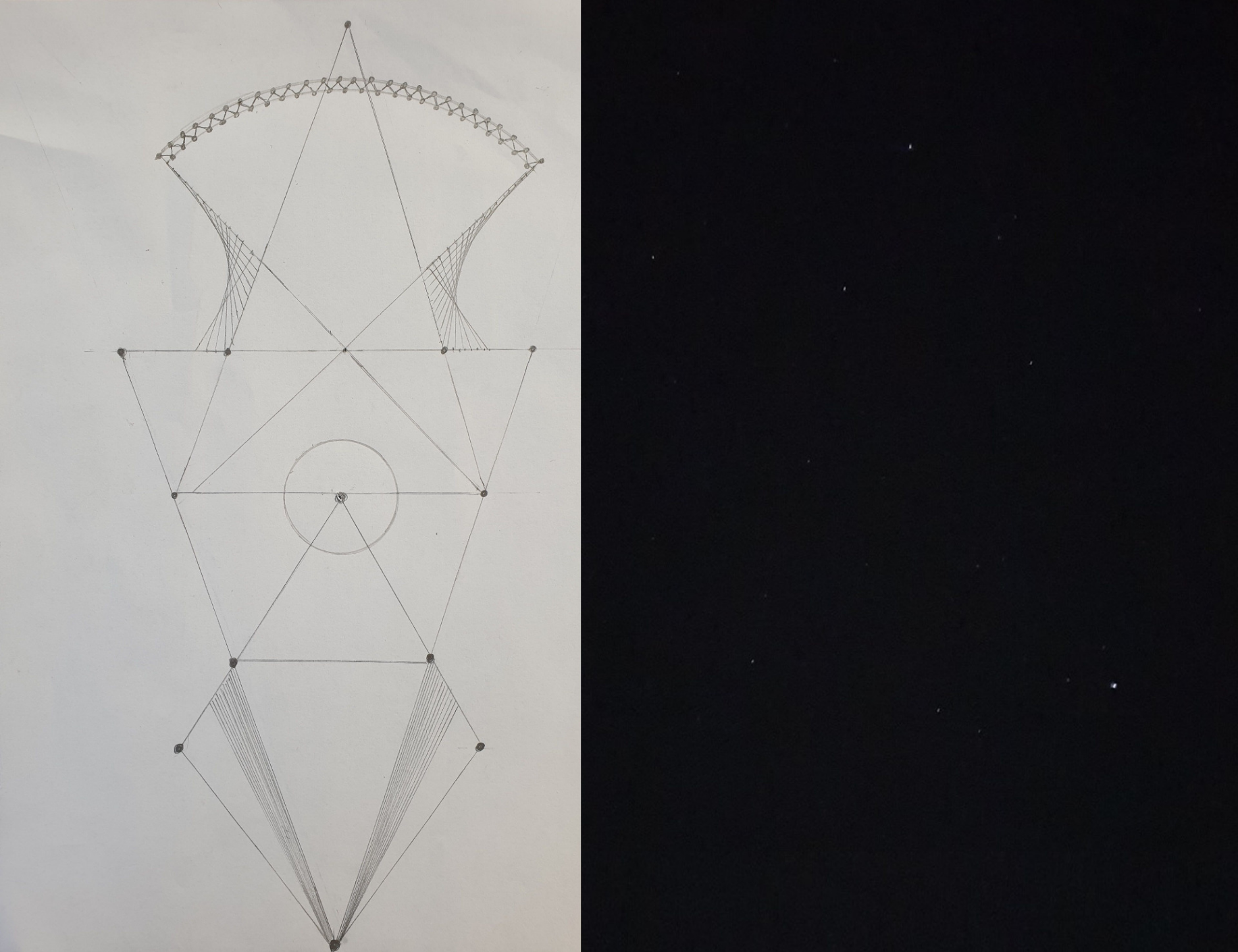 [url=https://gradini-fractale-geometrice.webnode.ro/_files/200000044-a3078a307c/13.jpg]Proiect de gradina fractala, desenata de mine incepand de la triunghiul isoscel
 inspirat din constelatia Triangulum si dezvoltata pe care am 
fotografiat-o din gradina mea. Există un triunghi compus din stele 
strălucitoare numit Triunghiul de Vara. Stelele componente sunt 
Vega-Altair-Deneb, prima fiind a cincea stea ca strălucire de pe întreg 
cerul.  Triunghiul de vară este aproximativ isoscel și se poate vedea și
 în alte anotimpuri: tomana, iarna seara și primăvara dimineața. Cea mai
 apropiată stea din triunghi este Altair, la 16 ani lumină, Vega fiind 
situată la 25 de ani lumină de noi.  Vega și Altair au nume arabe. Prima
 înseamnă „vulturul în zbor” iar a doua „pasărea”. Deneb se traduce 
„coada” fiind coada lebedei, constelația Cygnus.  Triunghiul de vară 
poate fi văzut mai mereu: la răsăritul și apusul Soarelui, primăvara în a
 doua jumătate a nopții, vara si toamna toată noaptea. [/url]