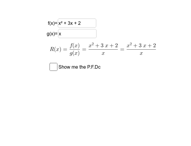 Partial Fraction Decomposition Solutions Check Press Enter to start activity