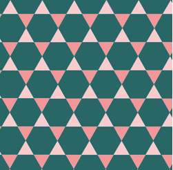 7 - Veja um exemplo de um mosaico formado por mais de um polígono regular.