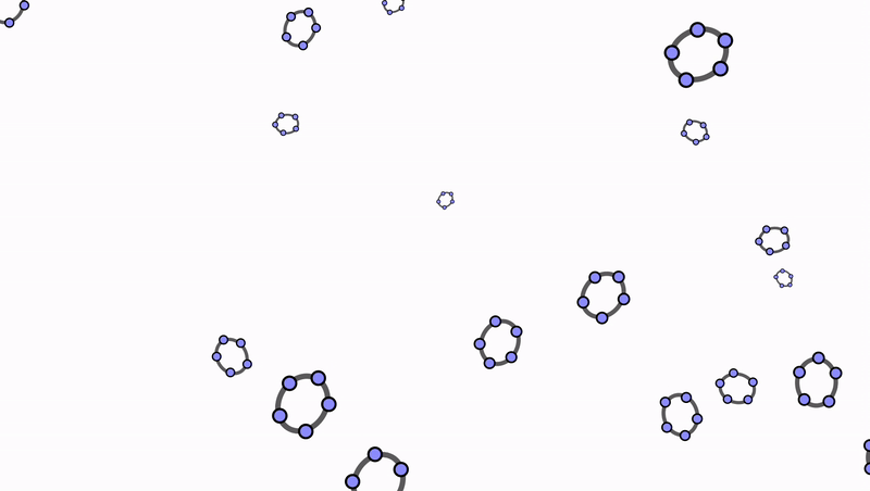 GIF with 40 snowflakes